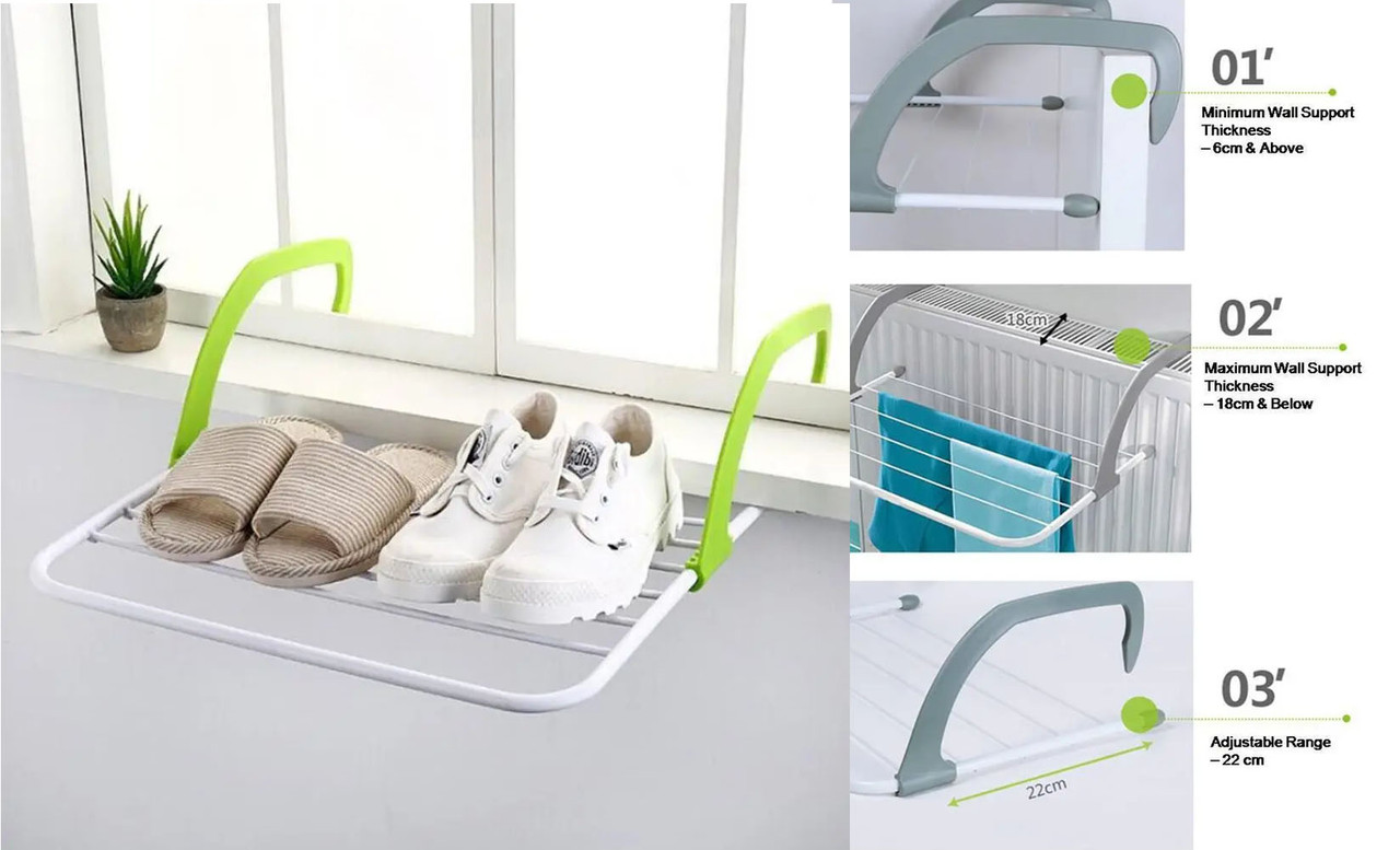 Сушарка для білизни навісна Fold Clothes Shelf на батареї, підвісні сушарки