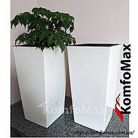 Горщик для квітів "Фінезія" глянець 30х30см. висота 57см. кремовий Ламела