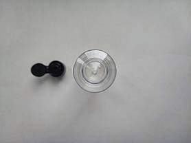 150мл/24мм ЦИЛІНДР прозорий з кришкою чорною фліп-топ 24 мм, ПЕТ пляшка флакон, пластиковий, пластмасовий, фото 4
