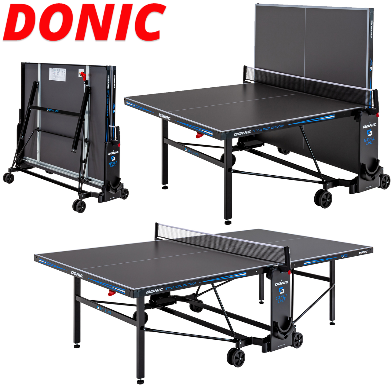 Тенісний стіл Donic Outdoor Style 1000/ Антрацит Настільний теніс