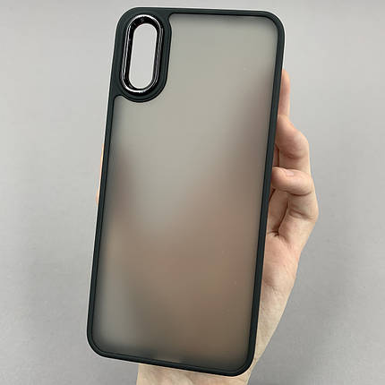 Чохол для Xiaomi Redmi 9A матовий з глянцем чохол на телефон сяомі редмі 9а чорний q6y, фото 1