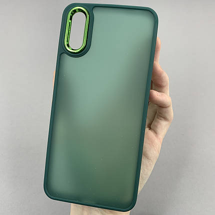 Чохол для Xiaomi Redmi 9A матовий з глянцем чохол на телефон сяомі редмі 9а темно-зелений q6y, фото 1
