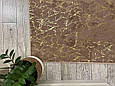 Килимок приліжковий мрамор пудра 80х160 см, килимок мрамор з золотом, фото 2