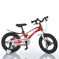 Велосипед двухколесный детский 16 дюймов (магниевая рама, сборка 85%) Profi Storm MB 1681G Красно-белый