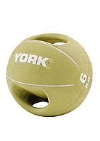 Медбол с ручками 6 кг York Fitness салатовый EasyFit