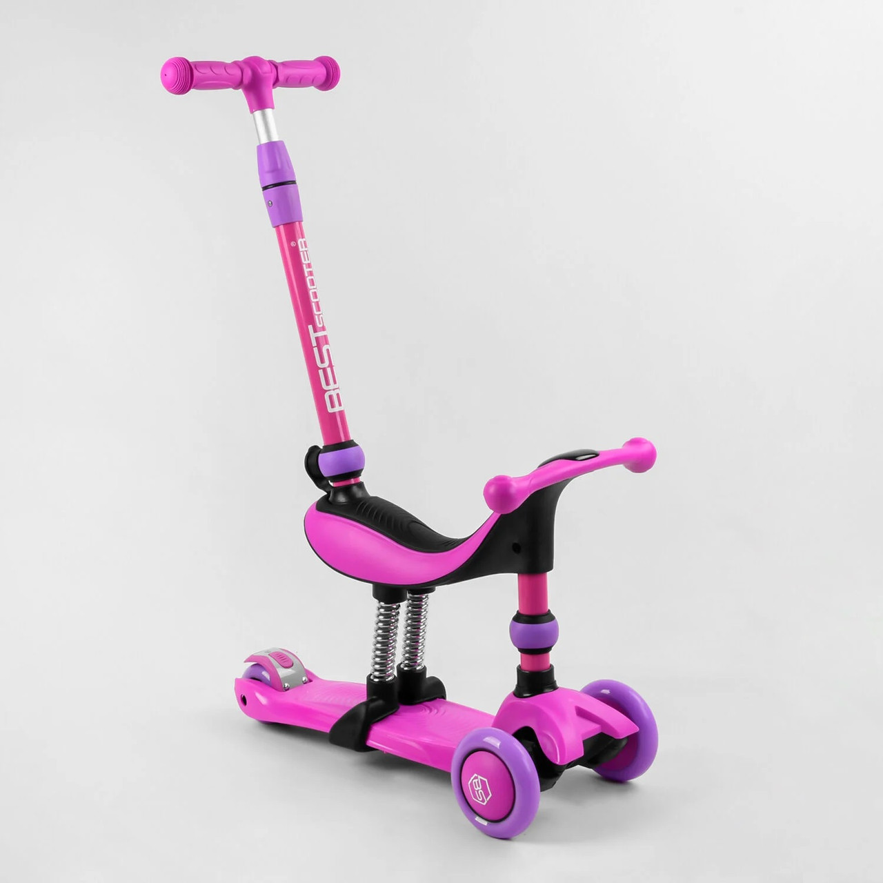 Самокат-біговел Best Scooter 3в1 Фіолетовий BS-26566 Біговел Самокат для маленьких дітей