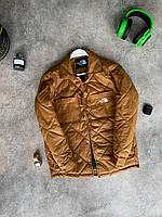 Весенняя стеганая мужская куртка The North Face, коричневая брендовая курточка норс фейс для мужчин M
