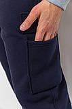 Спорт штани чоловічі карго на флісі, колір темно-синій, 241R0651, фото 5