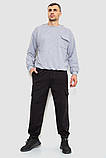 Спортивні штани чоловічі двонитка, колір чорний, 241R0651-1, фото 2