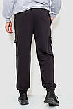 Спортивні штани чоловічі двонитка, колір чорний, 241R0651-1, фото 4