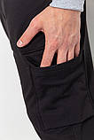 Спортивні штани чоловічі двонитка, колір чорний, 241R0651-1, фото 5