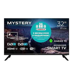 Телевізор безрамковий MYSTERY Smart  MTV-3230HST2 Android 13