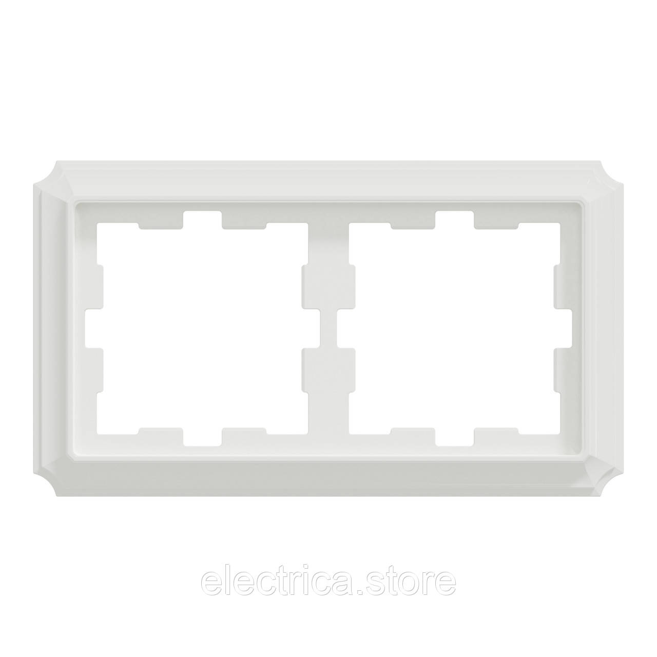 MERTEN D-Atique Рамка 2-постова білий лотос MTN4020-4735, фото 1