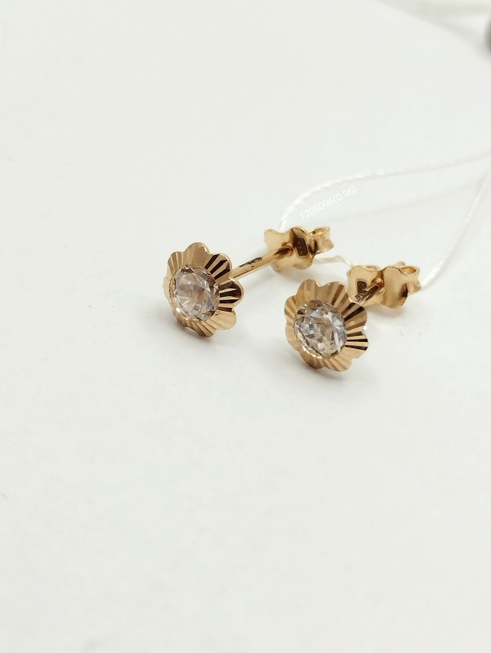 Золоті сережки гвіздочки Ukr-gold, фото 1