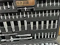 Набір інструментів автомобільний 172 предметів із тріскачкою в пластиковому кейсі, фото 3