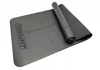 Килимок для йоги професійний ИзіФіт Pro каучук 5 мм чорний EasyFit