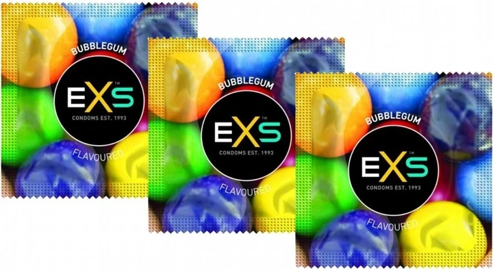 Презервативи EXS Bubblegum зі смаком та запахом жуйки 3 шт, фото 1