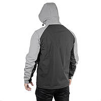 Куртка SOFTSHELL світло сіро-чорна,з капюшоном,тришарова, тканина стрейч SOFTSHEL 300 GSM 100D з вод