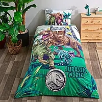 Постільна білизна TAC Disney 160×220 см Jurassic World Forest