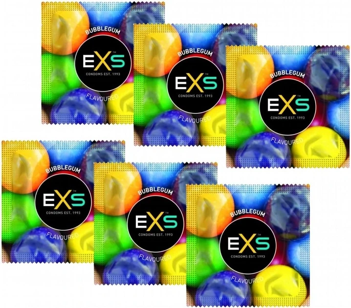 Презервативи EXS Bubblegum зі смаком та запахом жуйки 6 шт