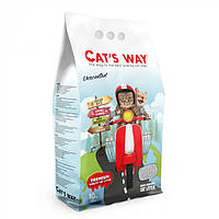 CAT'S WAY бентонитовый натуральный наполнитель для кошек без аромата 10 л