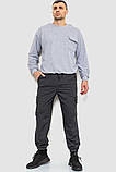 Спортивні штани чоловічі двонитка, колір темно-сірий, 241R0651-1, фото 2
