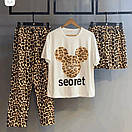 Жіноча піжама з принтом Leopard Maus, Домашній бамбуковий костюм, Бамбуковий комплект домашній, фото 2