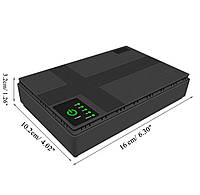 Mini UPS ДБЖ УПС повербанк безперебійник для роутера 5/9/12/USB. 2А