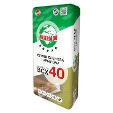 Клей для пінопласту і мінеральної вати Anserglob BCX-40 (армування) (25 кг)