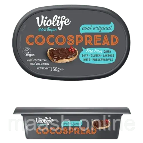 Рослинний крем-сир з какао Cocospread VioLife, 150 г, фото 1