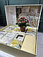 Комплект бавовняної постільної білизни з вафельним покривалом-піке + парфум євро розмір Туреччина Jardin Istanbul, фото 5