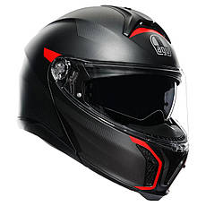 МОТОШОЛОМ МОДУЛЯР AGV TOURMODULAR - FREQUENCY MATT GUNMETAL/RED