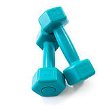 Килимок для йоги, фітнесу, спорту (йога мат, каремат) + гантелі для фітнесу 2шт по 1кг OSPORT Set 63 (n-0093) Синьо-бірюзовий, фото 4