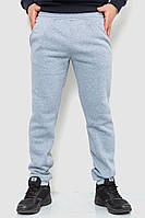 Спорт чоловічі штани на флісі однотонні, колір світло-сірий, 190R236
