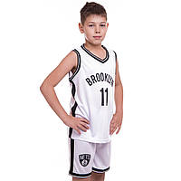 Форма баскетбольная детская NB-Sport NBA BROOKLYN 11 3578 размер 2XL цвет белый-черный ld