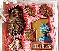 Шоколадные подарочные наборы ко Дню Учителя и 1 Сентября Сладкие подарки учителю школьнику Шоколад ручной