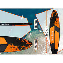 Надувна SUP дошка THUNDER Earth 365 см з веслом Poland, фото 5