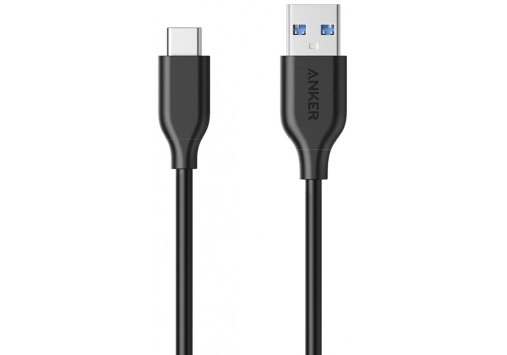 Кабель ANKER Powerline USB-C to USB-A 3.0 - 0.9м V3 (Black), фото 1