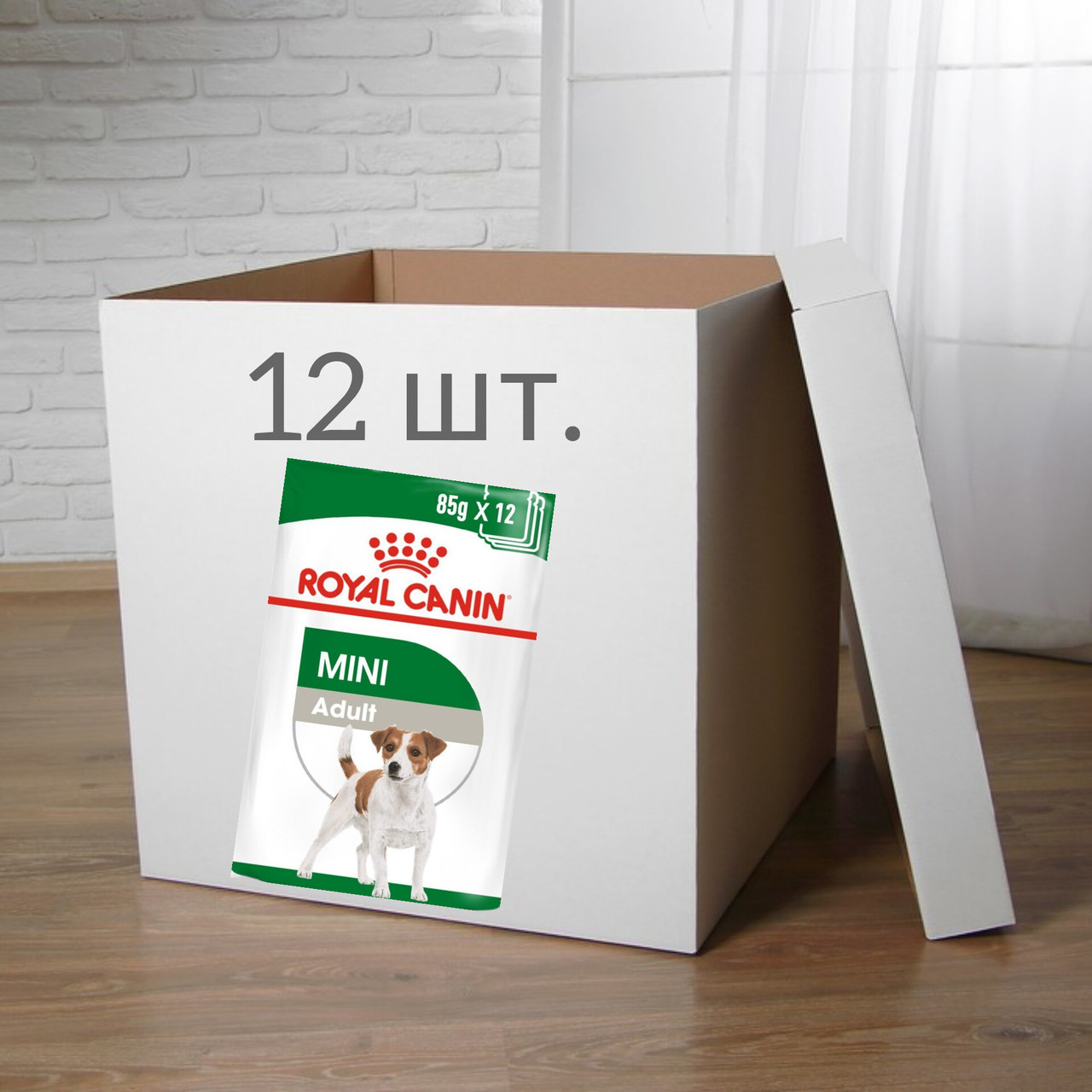 ПАК.Вологий корм Royal Canin MINI ADULT для дорослих собак Дрібних порід 12 шт по 85 г