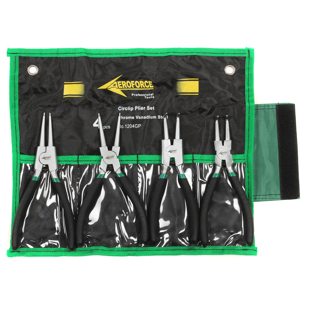 Набір щипців для стопорних кільців 4 пред. Aeroforce AE-G1204, фото 1