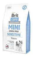 Сухой корм Brit Care для собак миниатюрных пород с чувствительным пищеварением с олениной Mini Grain Free