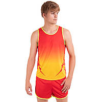 Форма для легкой атлетики мужская Lingo LD-T907 размер XL цвет красный-желтый ld