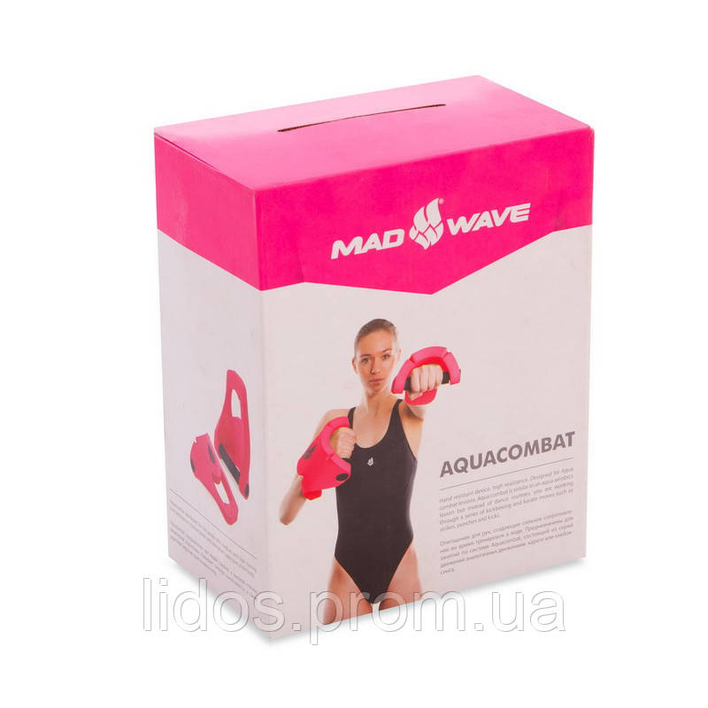 Гантели для аквааэробики MadWave AQUACOMBAT M082301 2шт розовый ld - фото 4 - id-p2144274684