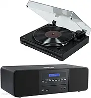 Програвач вінілу Zestaw stereo / Cyfrowa mini wieża z gramofonem THOMSON TT350 & MIC200