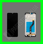 Дисплей Samsung A207 А20s 2019 із сенсором та рамкою, чорний (оригінальні комплектуючі)