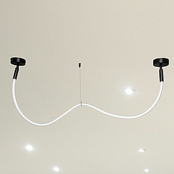 Led люстра Канат у передпокій Diasha 17W до 5 кв.м колір  9610-1500BK