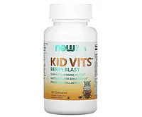 Витамины для детей NOW Foods (Kid Vits) 120 жевательных таблеток со вкусом ягод