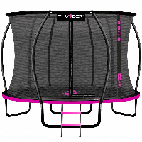 Батут с внутренней сеткой THUNDER Inside Ultra 12FT 374 см Black/Pink Черный/розовый