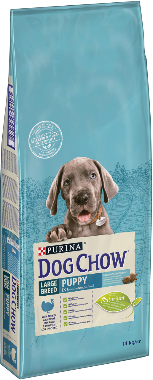 Сухий корм для цуценят великих порід Purina Dog Chow Puppy Large Breed зі смаком індички 14 кг