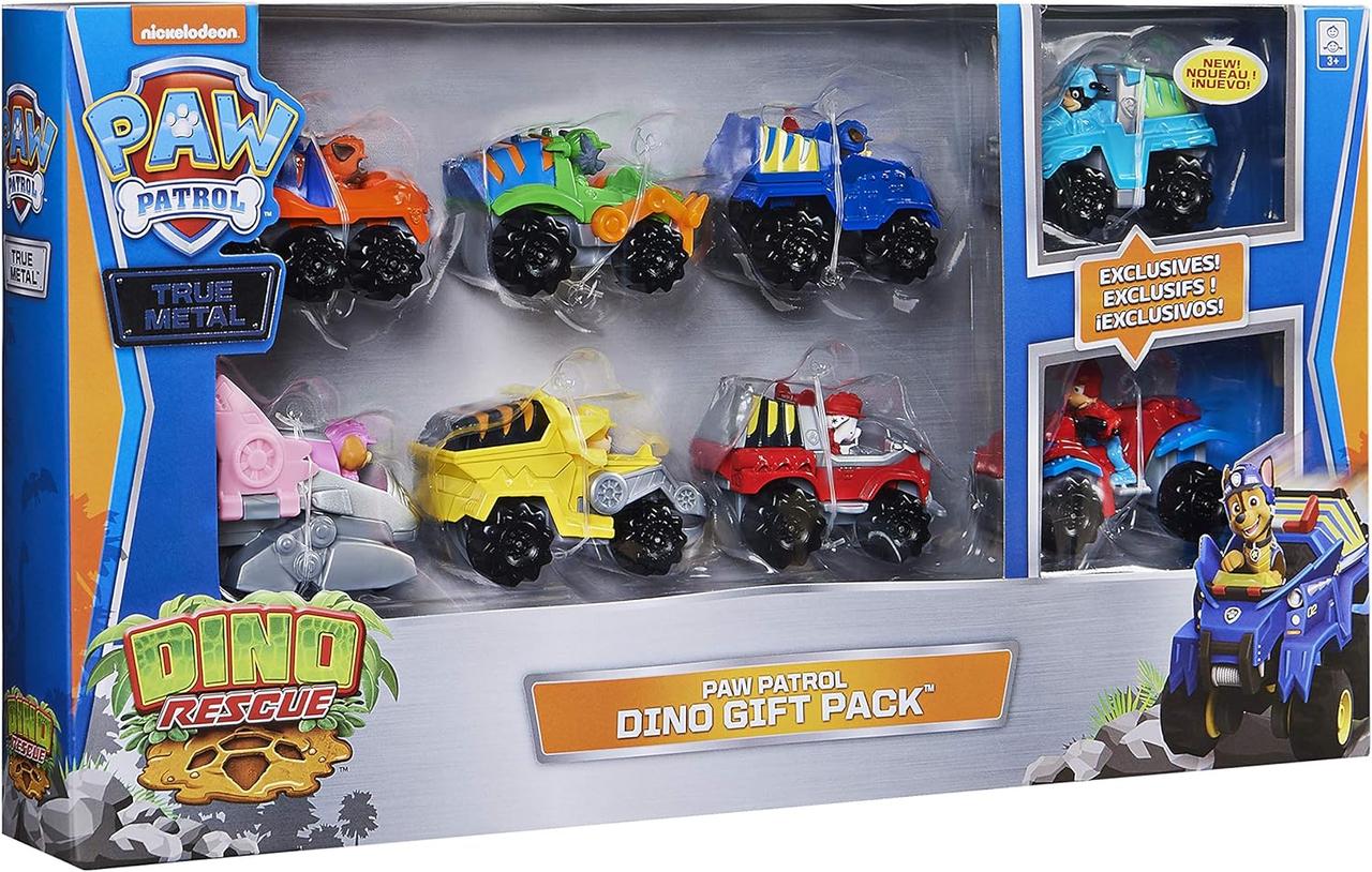 Набір машинок Щенячий патруль 8 шт PAW Patrol True Metal Dino Rescue Gift Pack of 8, фото 1